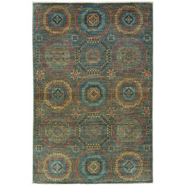 Hand Made Rug Kairo Pakistan 121x186 Petrol Blu