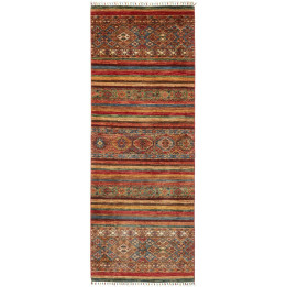 Hand Made Rug Samarkand Pakistan 90x249 Red Blu