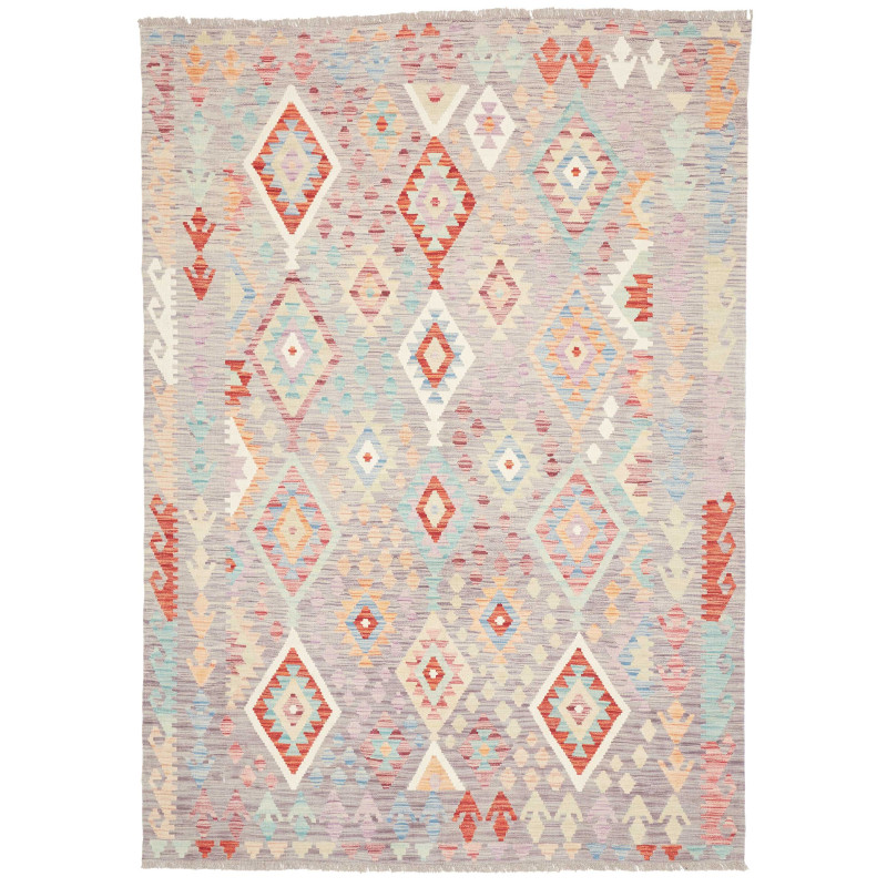 Rug Kilim Afghanistan 170x240 Grey With Multico