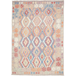 Rug Kilim Afghanistan 180x258 Lavender Grey Blu