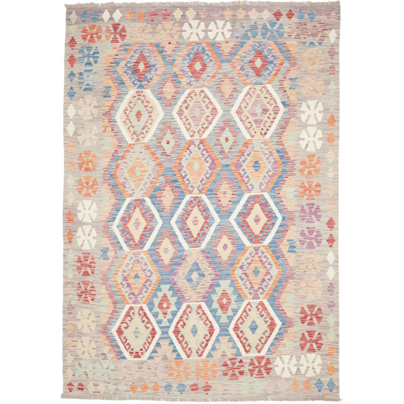 Rug Kilim Afghanistan 180x258 Lavender Grey Blu
