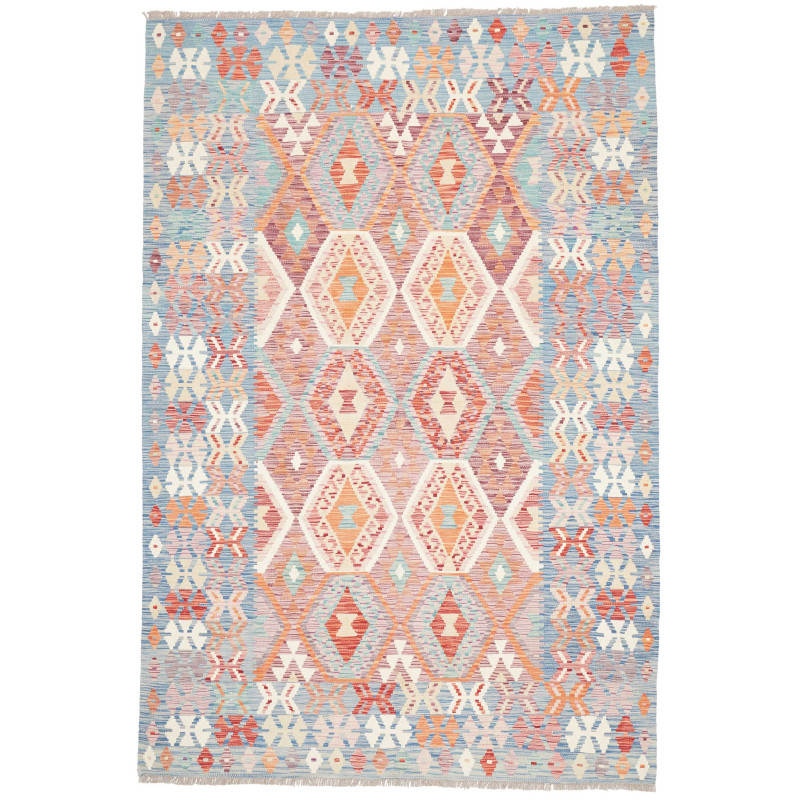 Rug Kilim Afghanistan 171x257 Light Blue Orange