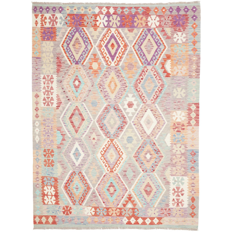 Rug Kilim Afghanistan 183x246 Muted Grey Lavend