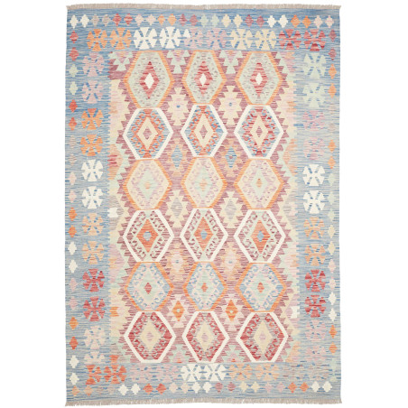 Rug Kilim Afghanistan 178x256 Light Blue Cream