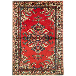 Hand Made Rug Hamadan Persia 106x152 Red Beige