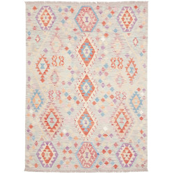 Rug Kilim Afghanistan 150x208 Light Grey Pastel