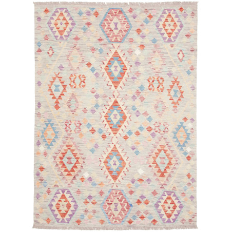 Rug Kilim Afghanistan 150x208 Light Grey Pastel