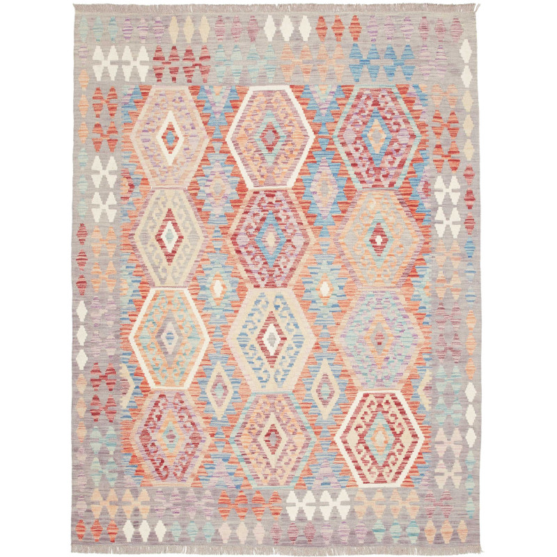 Rug Kilim Afghanistan 150x198 Grey Multicolor (