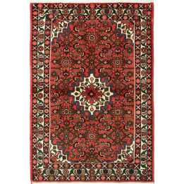 Hand Made Rug Hamadan Persia 104x152 Red Ivory