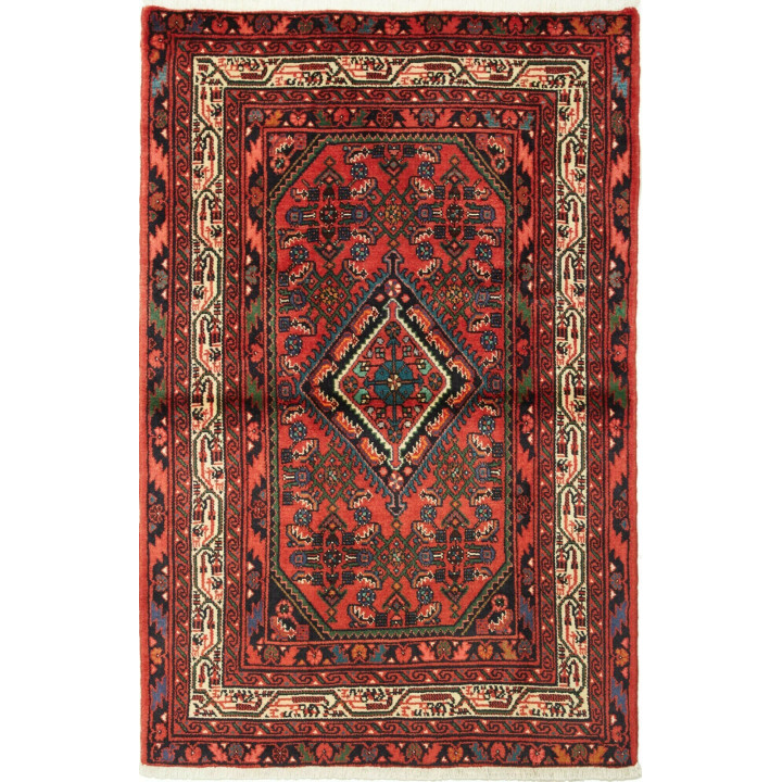 Hand Made Rug Hamadan Persia 103x156 Brick Red