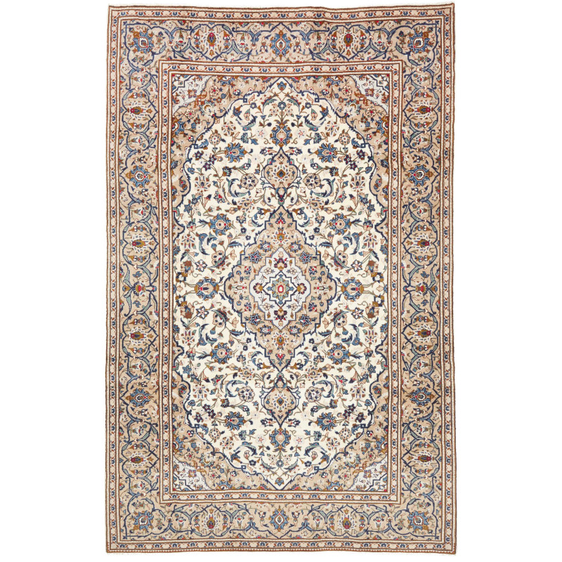 Kashan 197x306 Cm Kashan, Persia, Hand-carded Wool (cotton