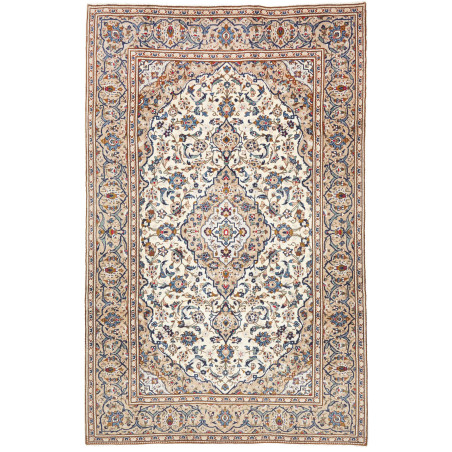 Kashan 197x306 Cm Kashan, Persia, Hand-carded Wool (cotton