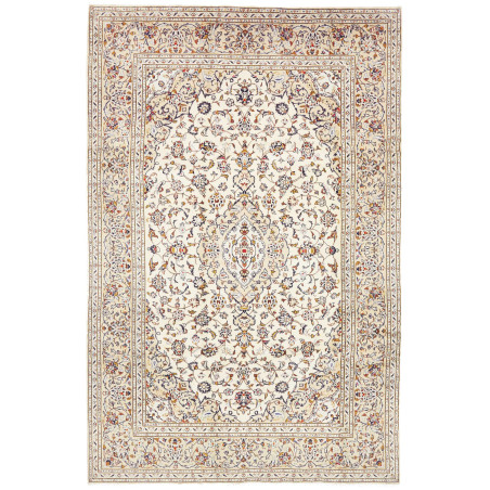 Rug Kashan Persia 192x300 Ivory Indigo