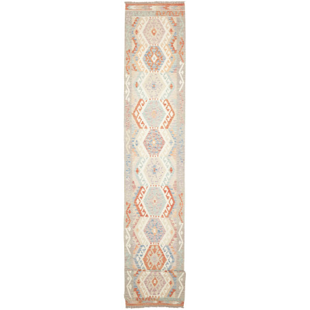 Rug Kilim Afghanistan 83x636 Light Grey Terraco