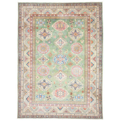 Rug Kazak Afghanistan 199x280 Sage Green Cream
