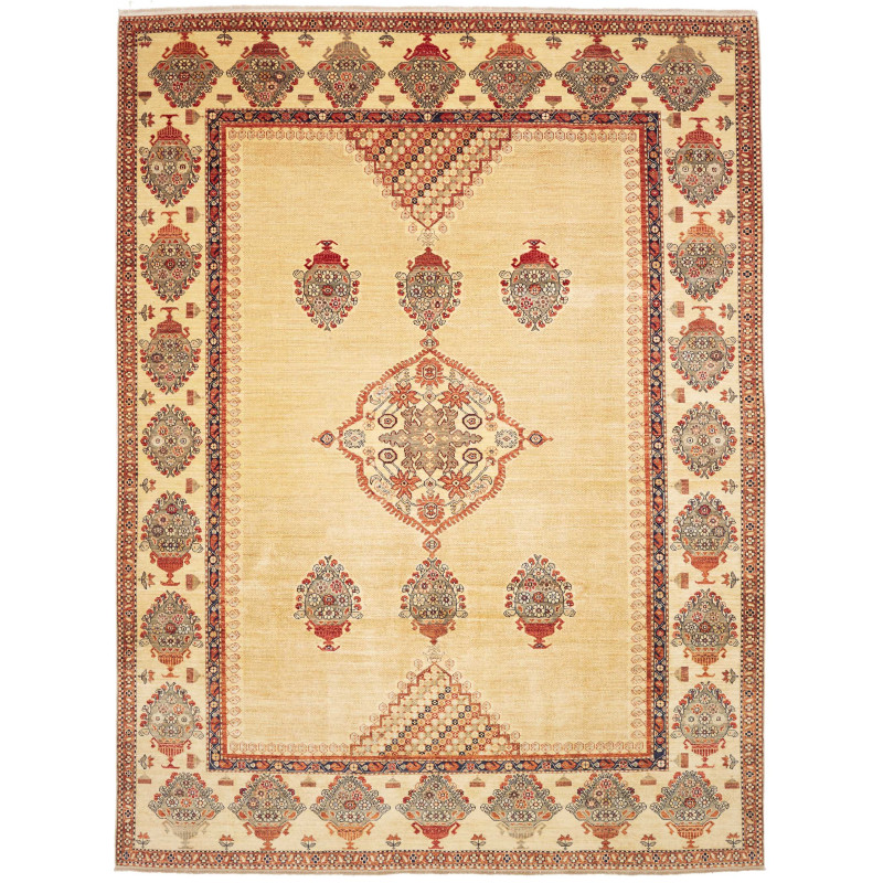 Rug Kazak Fine Pakistan 273x362 Beige Red