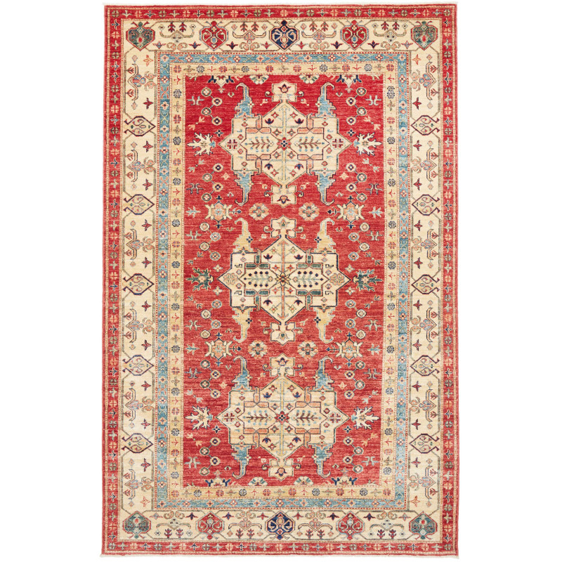 Rug Kazak Fine Pakistan 170x264 Red Cream