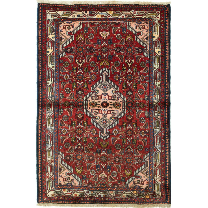 Hand Made Rug Hamadan Persia 101x144 Brick Red