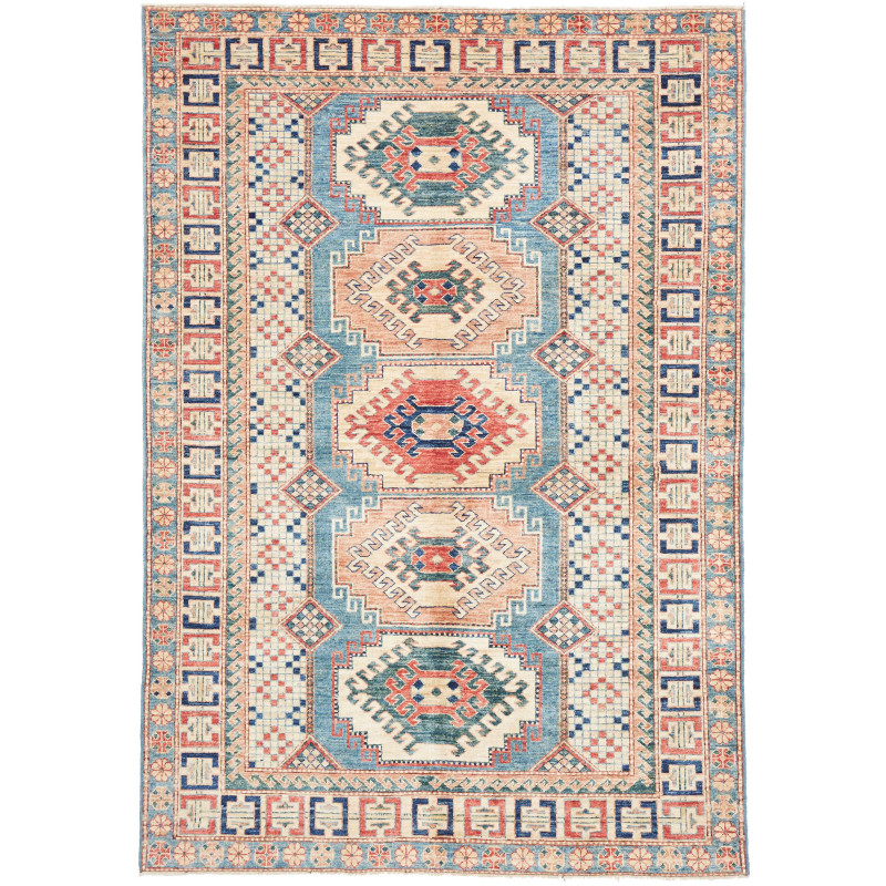 Kazak Fine 148x212 Cm Kazak Fine, Pakistan, Hand-carded Wool