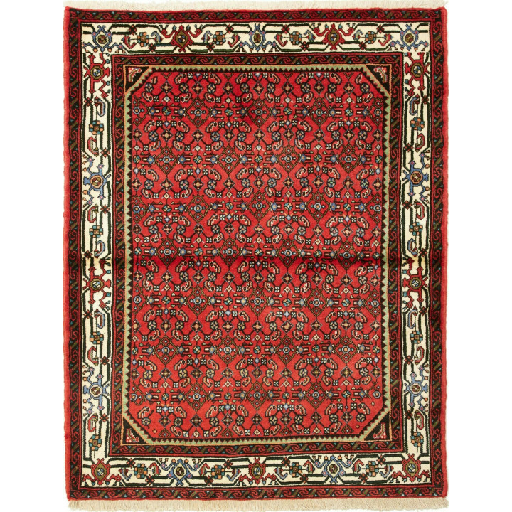 Tappeto Originale Hamadan Persia 112x141 Rosso