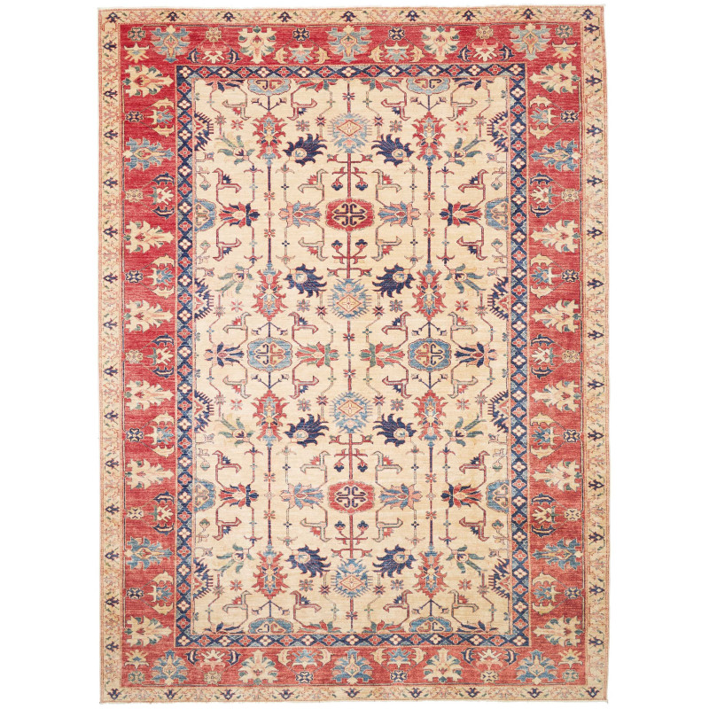 Rug Kazak Fine Pakistan 272x372 Cream Red