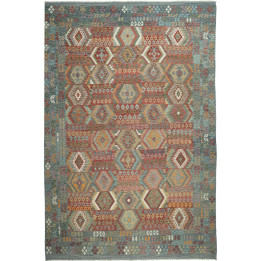 Hand Made Rug Kilim Afghanistan 402x596 Petrol
