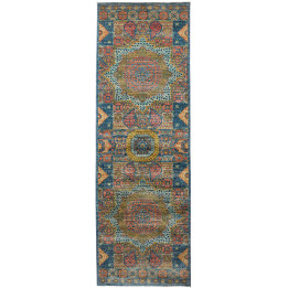 Tappeto Originale Kairo Pakistan 82x255 Blu Ros