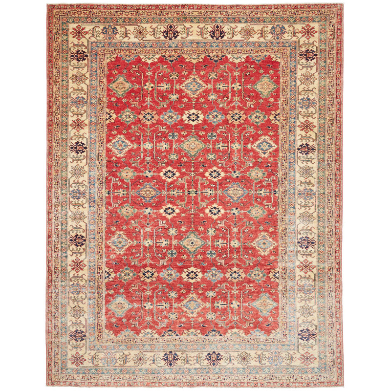 Rug Kazak Fine Pakistan 278x354 Rust Red Cream
