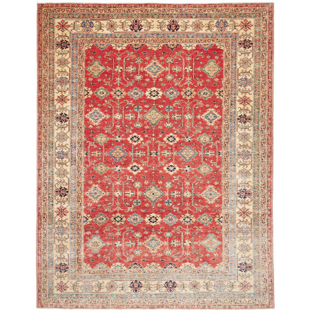 Rug Kazak Fine Pakistan 278x354 Rust Red Cream