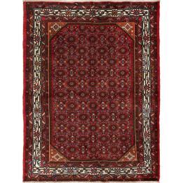 Hand Made Rug Hamadan Persia 150x198 Red Ivory
