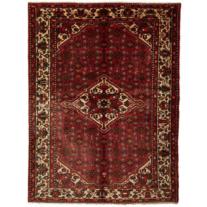 Tappeto Originale Hamadan Persia 148x199 Rosso