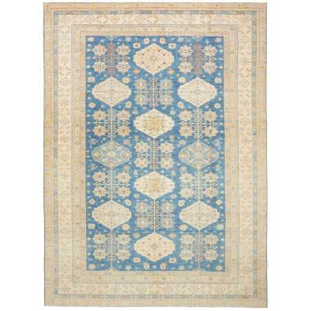 Rug Kazak Fine Pakistan 308x424 Blue Cream