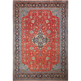 Tappeto Originale Sarough Persia 265x385 Rosso