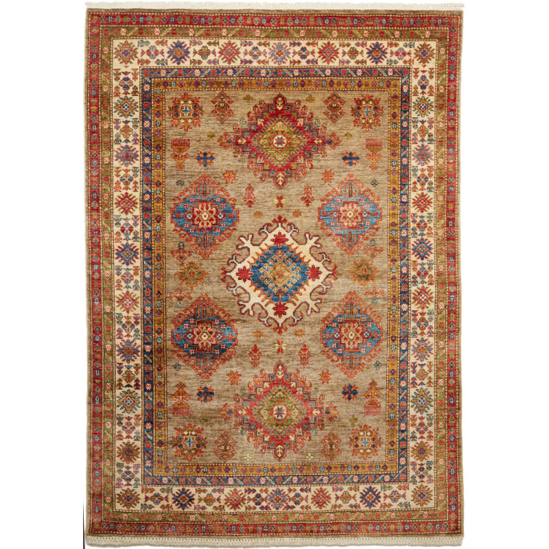 Kazak Fine 145x203 Cm Kazak Fine, Pakistan, Hand-carded
