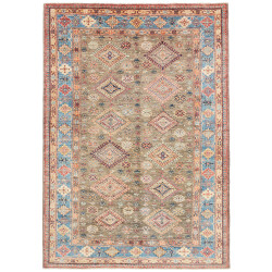 Rug Kazak Fine Pakistan 168x237 Olive Green Sky