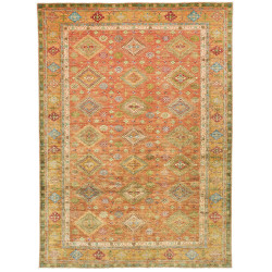Rug Kazak Fine Pakistan 262x356 Terracotta Gold