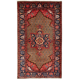 Tappeto Originale Hamadan Persia 132x228 Marron