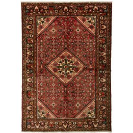 Hand Made Rug Hamadan Persia 155x222 Red Beige