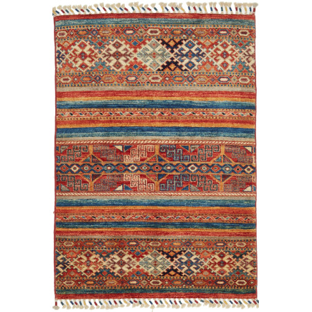 Rug Samarkand Pakistan Terracotta Blue