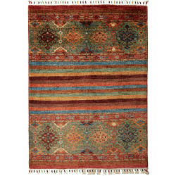 Rug Samarkand Pakistan 84x123 Terracotta Turquo