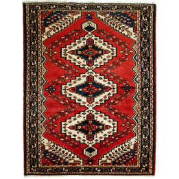 Tappeto Originale Hamadan Persia 150x201 Rosso