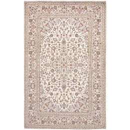 Hand Made Rug Kashan Persia 195x305 Ivory Dark