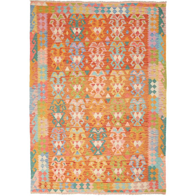 Rug Kilim Afghanistan 176x250 Orange Terracotta