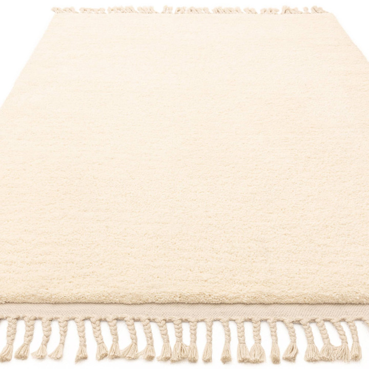 Rug Fes plain cream and white 200x290 cm