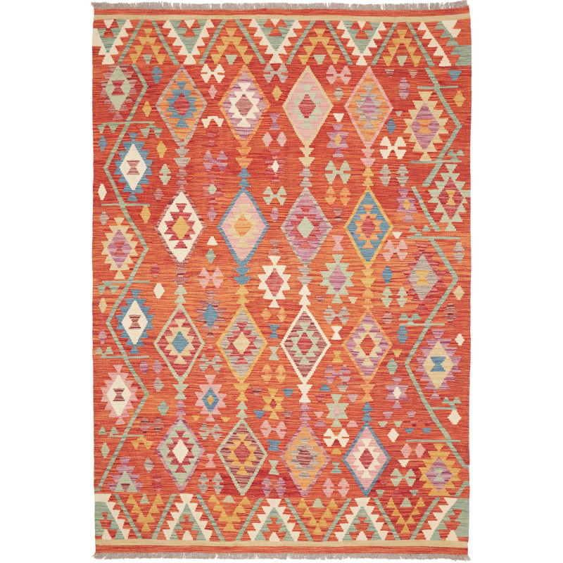 Rug Kilim Afghanistan 167x246 Red-orange Blue