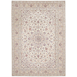 Hand Made Rug Kashan Persia 240x340 Ivory Dark
