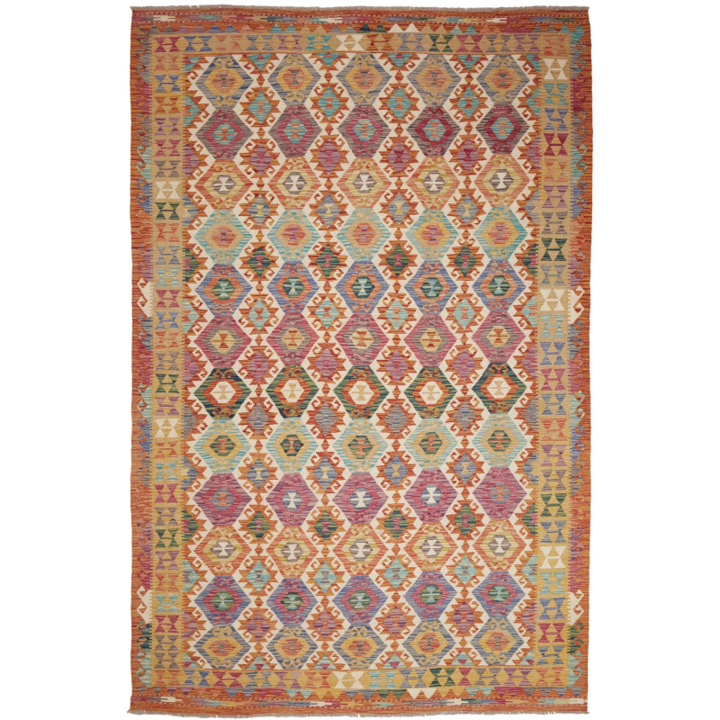 Kilim 198x302 Cm Kilim, Afghanistan, Hand-carded Wool (warp: