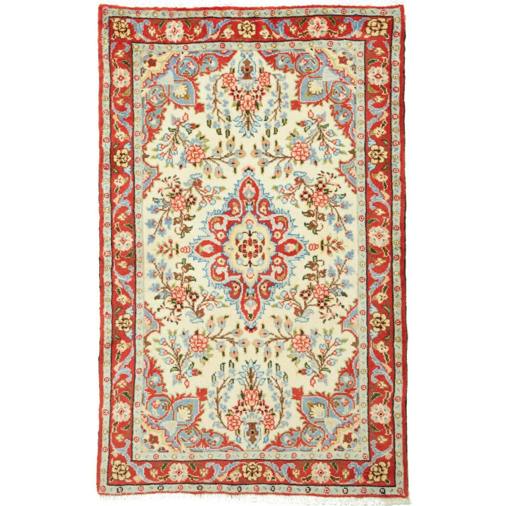 Hand Made Rug Hamadan Persia 85x133 Ivory Red