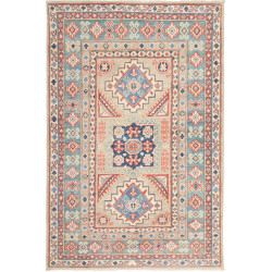 Rug Kazak Afghanistan 105x157 Grey-beige Sky Bl