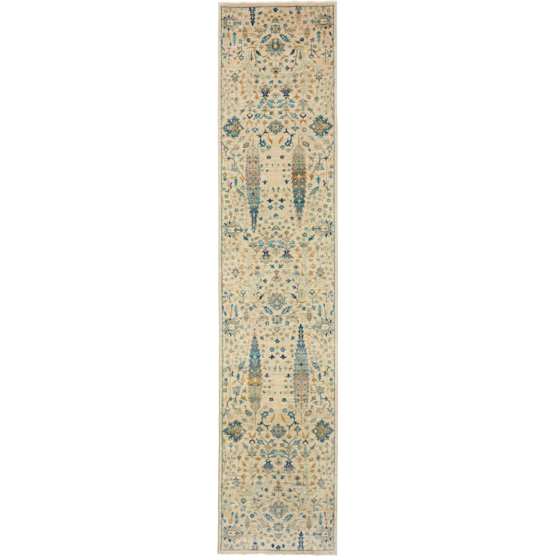 Rug Shahi Fine Pakistan 79x341 Cream Blue
